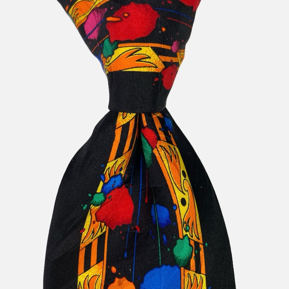 Rush Limbaugh Necktie Tie Men's Black No Boundaries Abstract Silk USA